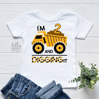 I'm 2 and Digging It Birthday T-Shirt