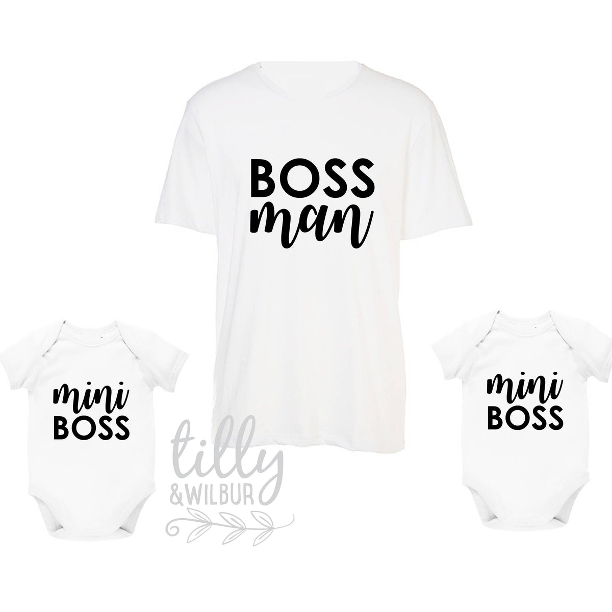 Boss Man and Mini Boss Matching Dad and Kids Shirts