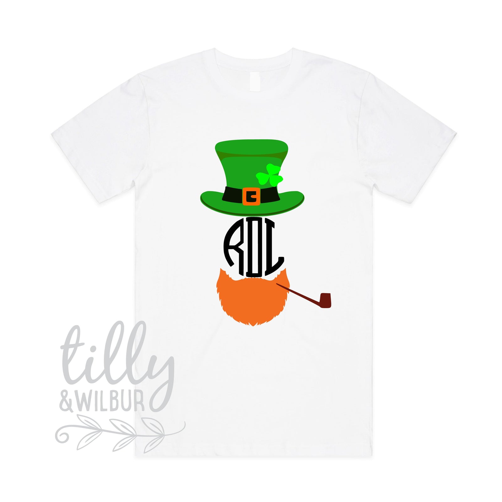 St Patrick's Day Personalised Initials Design MORE CLOURS & STYLES