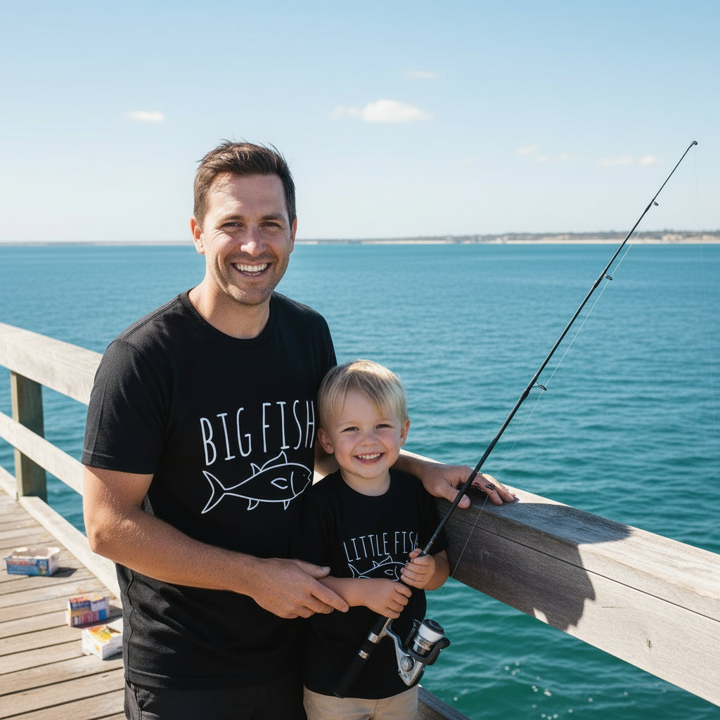 Big Fish Little Fish – Matching Family Fishing T-Shirt