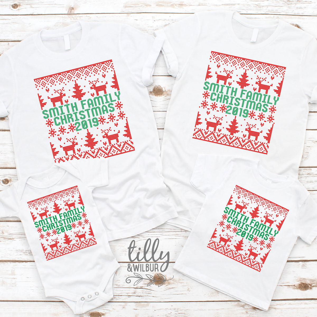 Christmas Custom Surname Family Christmas