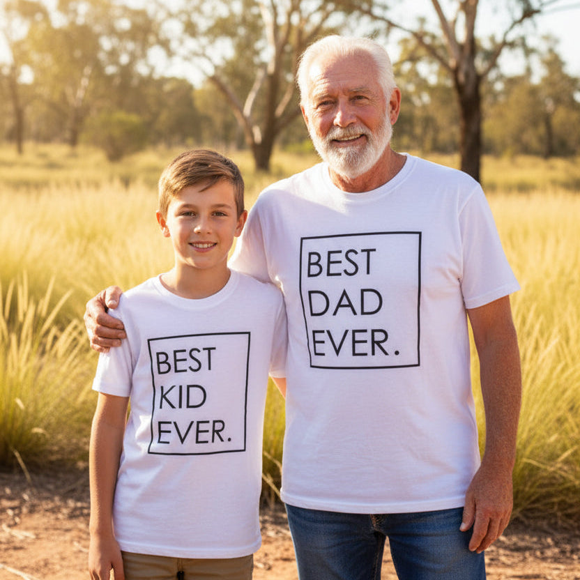 Best Dad Ever & Best Kid Ever Matching Set – Daddy and Me Tees