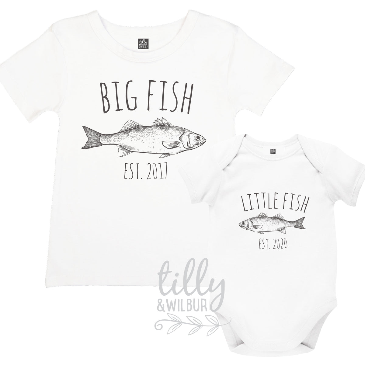 Personalised Big Fish Little Fish Matching Garments