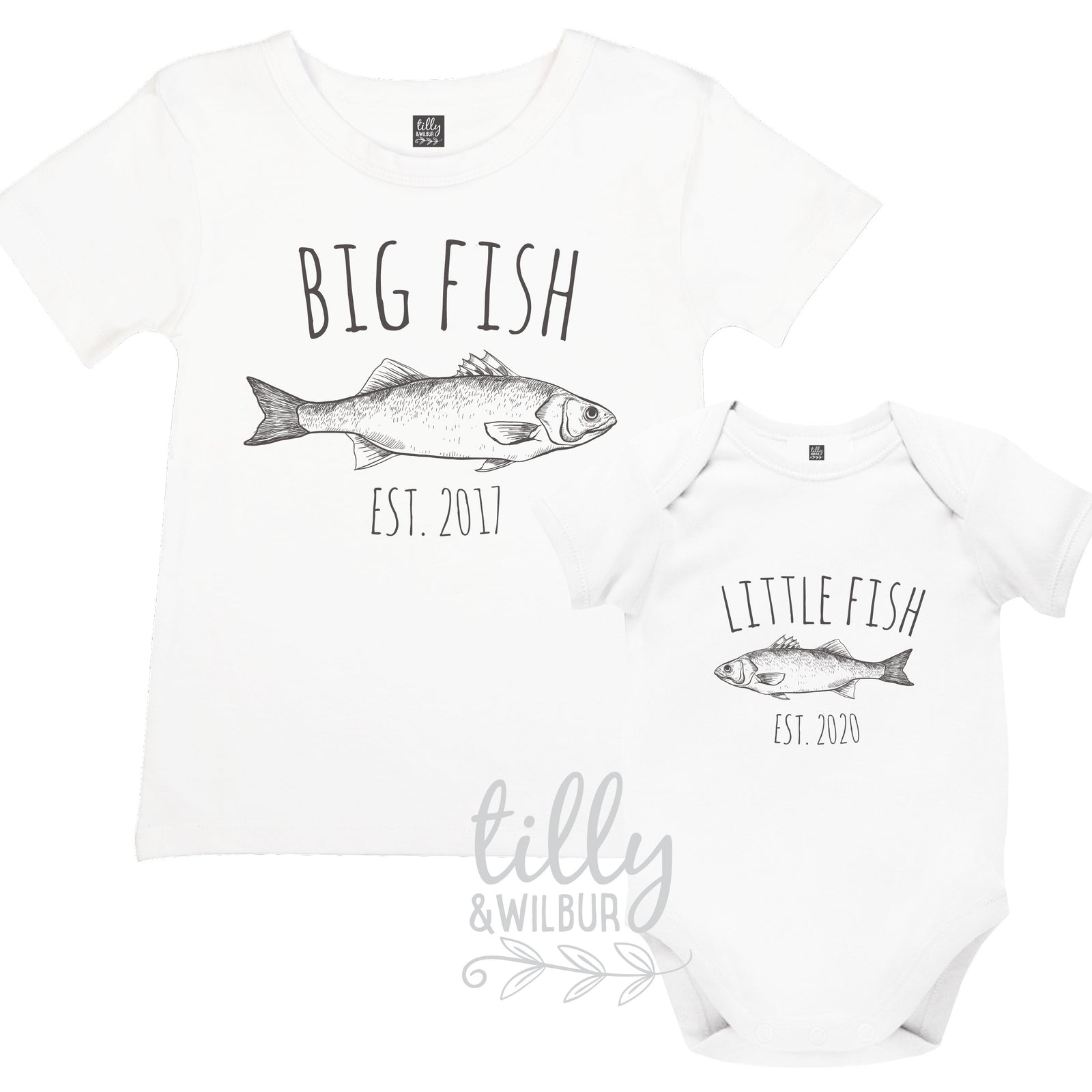Personalised Big Fish Little Fish Matching Garments