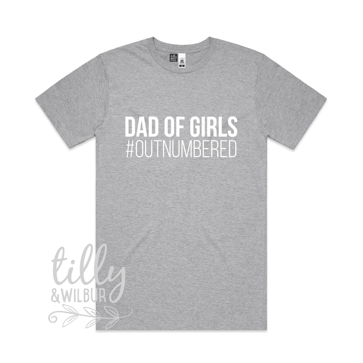 Dad Of Girls #Outnumbered men's t-shirt
