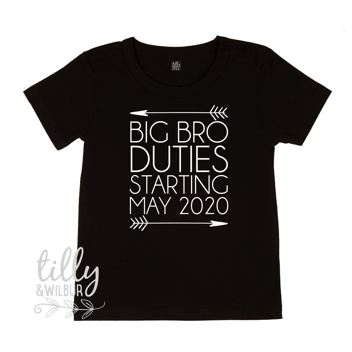 Personalised Big Bro Duties Jumper or Tee – Starting Date Announcement
