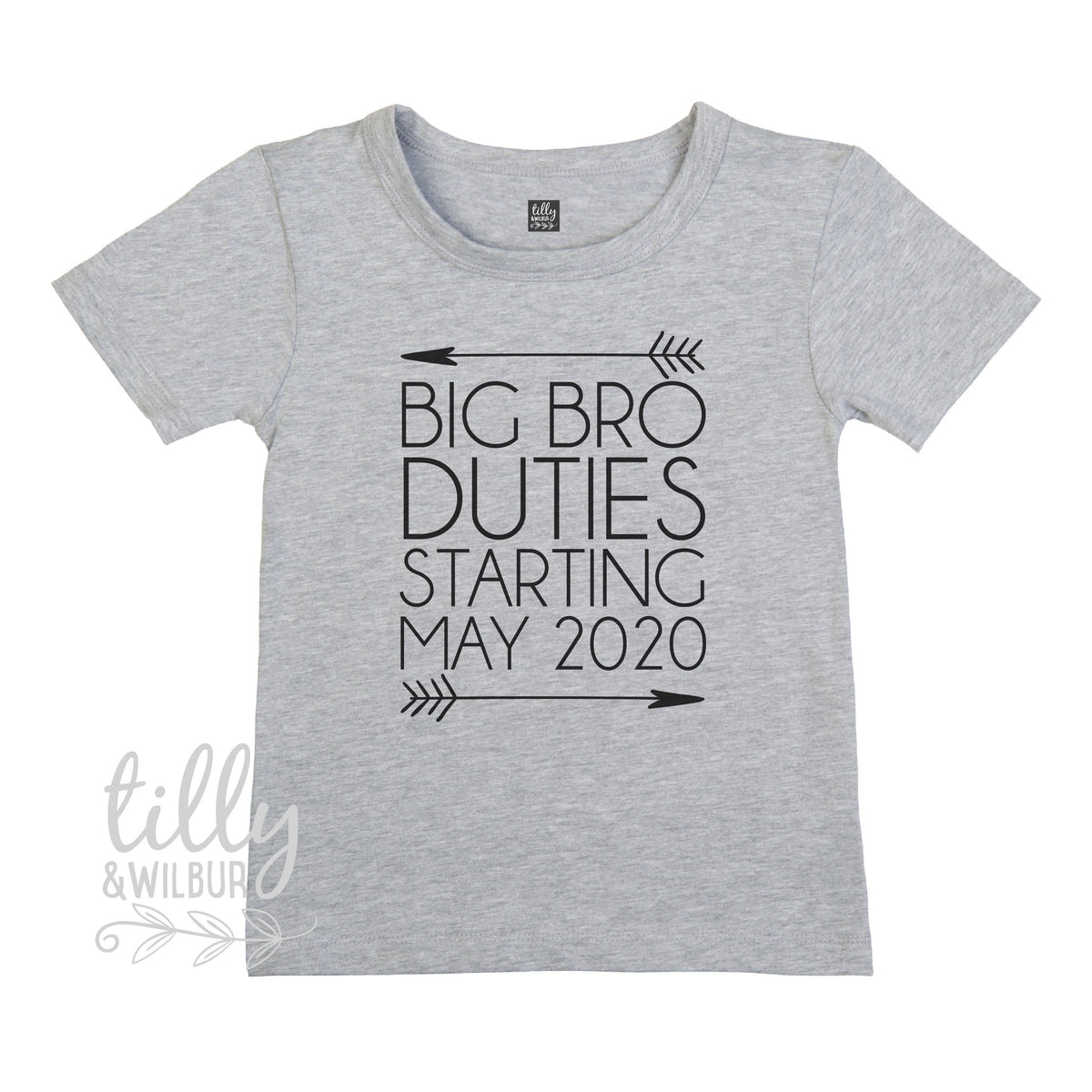 Personalised Big Bro Duties Jumper or Tee – Starting Date Announcement