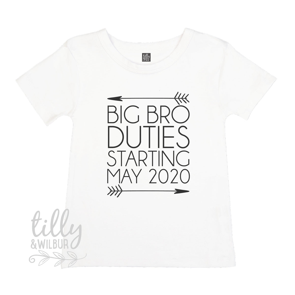 Personalised Big Bro Duties Jumper or Tee – Starting Date Announcement