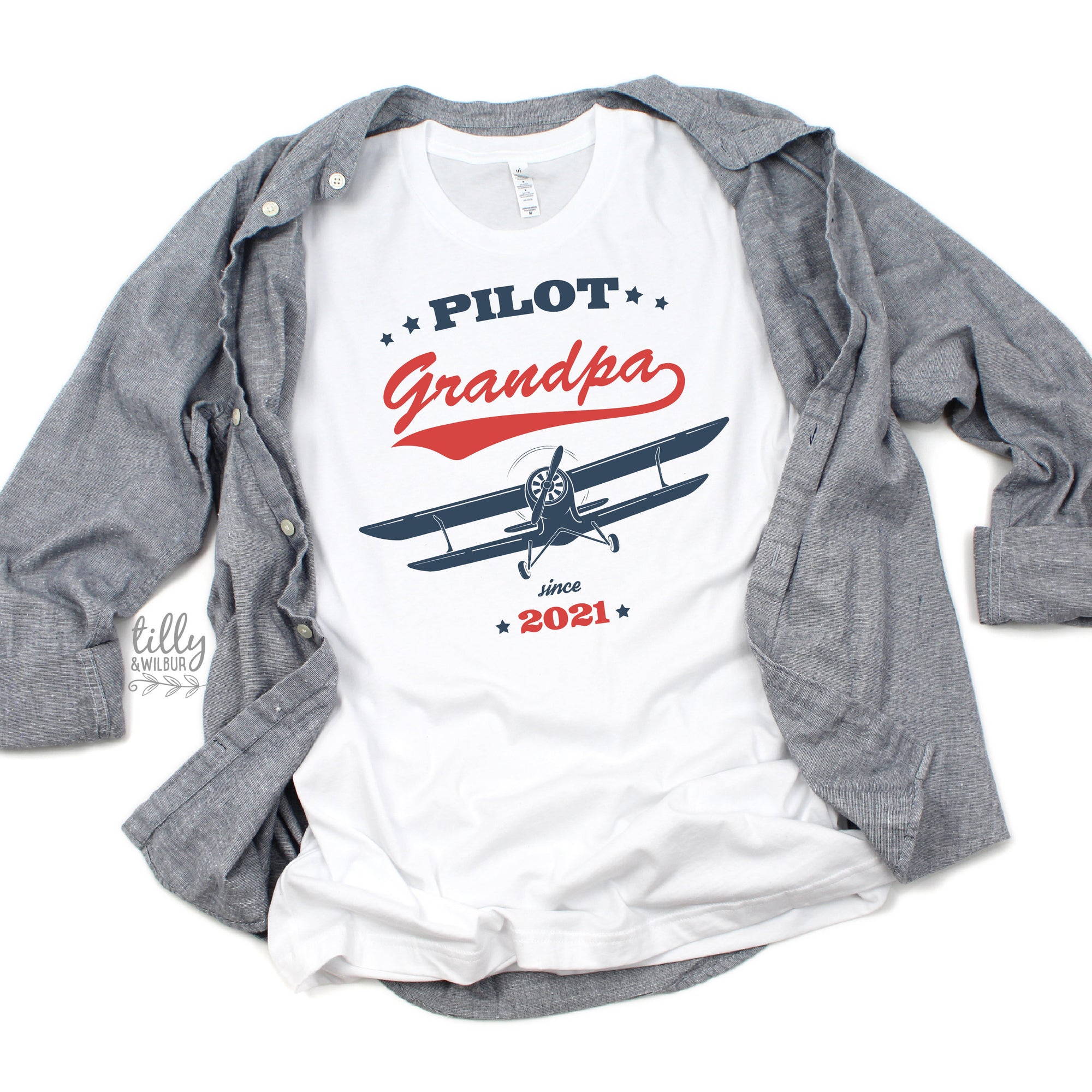 Pilot Co-Pilot Father Son Matching Shirts