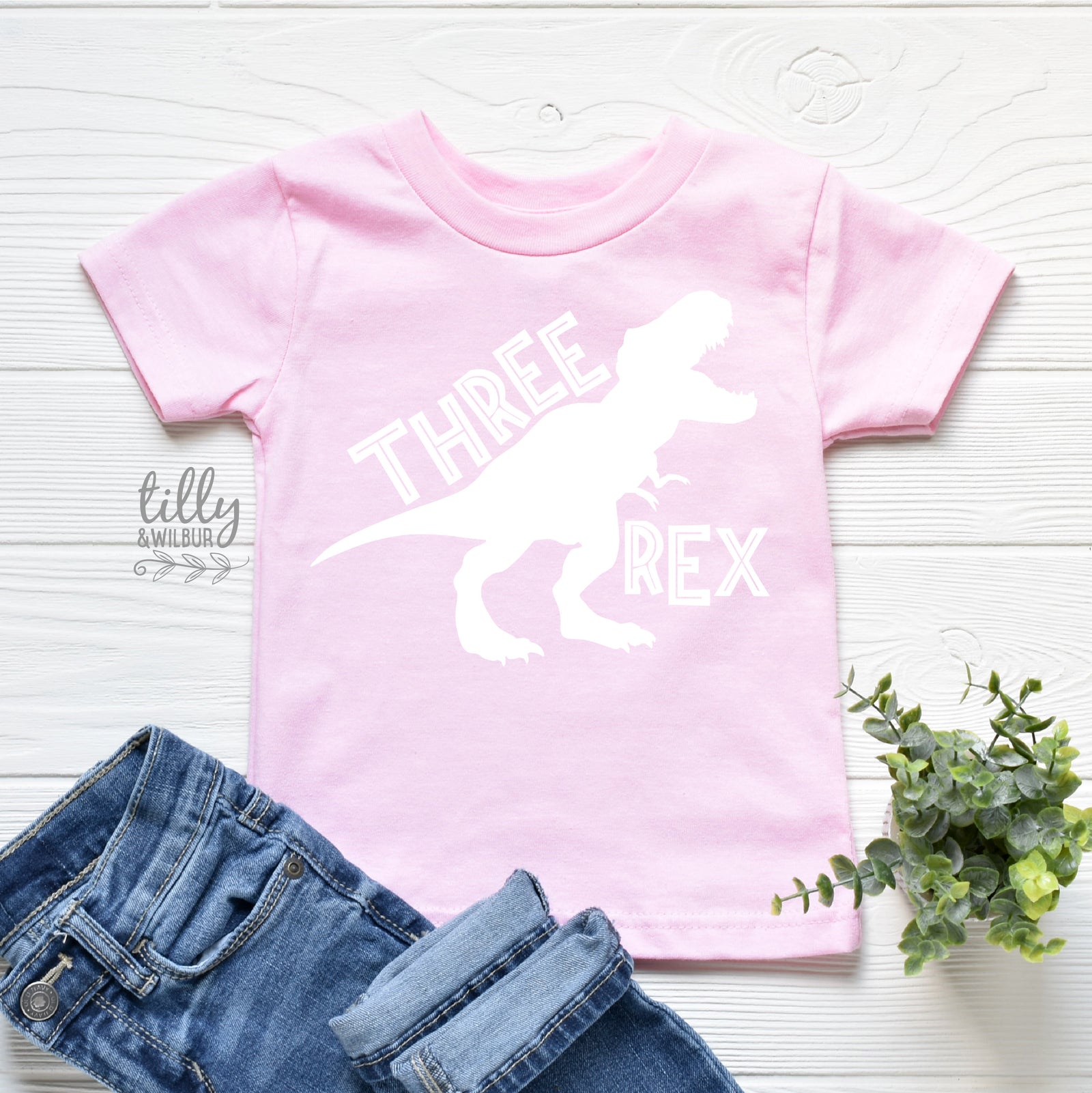 Three Rex T-Shirt - 3rd Birthday Dinosaur Tee