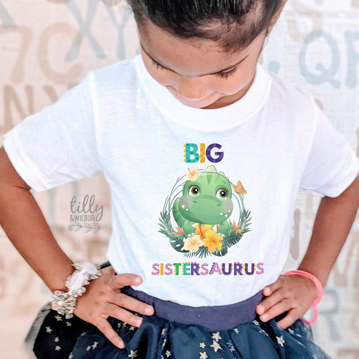Big Sistersaurus T-Shirt - Big Sister Dinosaur Tee