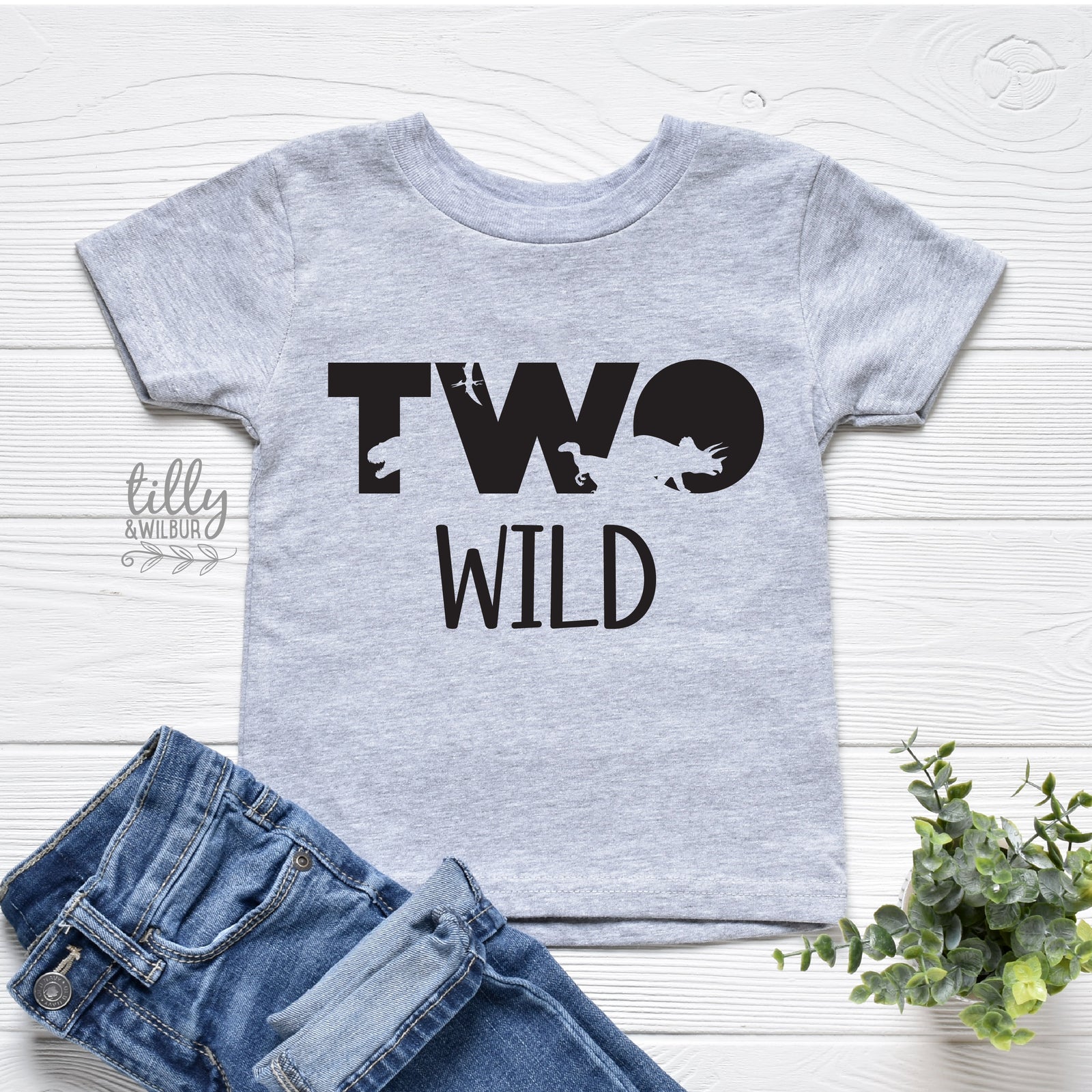 Two Wild Dinosaur 2nd Birthday T-Shirt