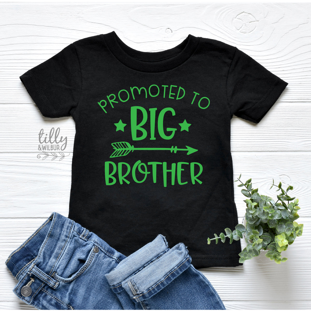 Promoted To Big Brother Kids Hoodie & Tee | New Baby Sibling Gift | DTF Printed Australia