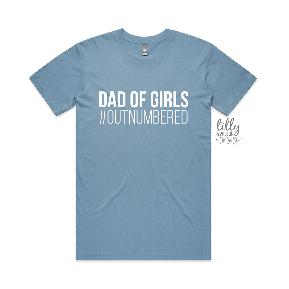 Dad Of Girls #Outnumbered men's t-shirt