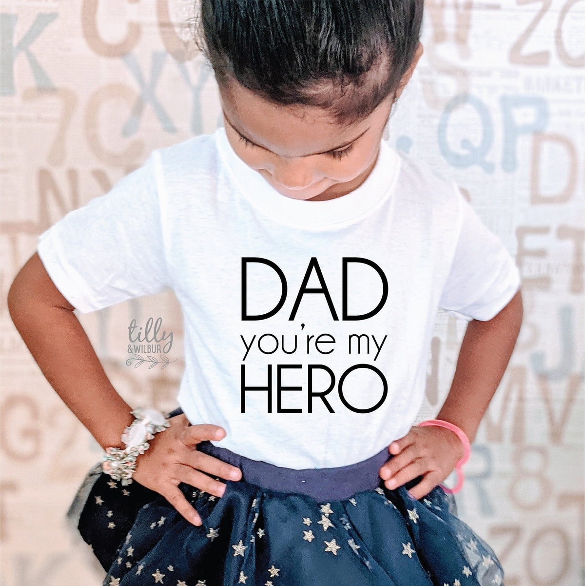 Dad You're My Hero kids' tee
