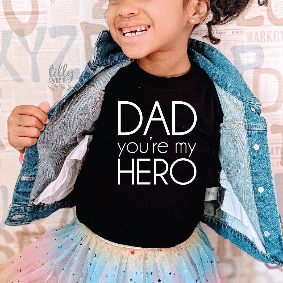 Dad You're My Hero kids' tee