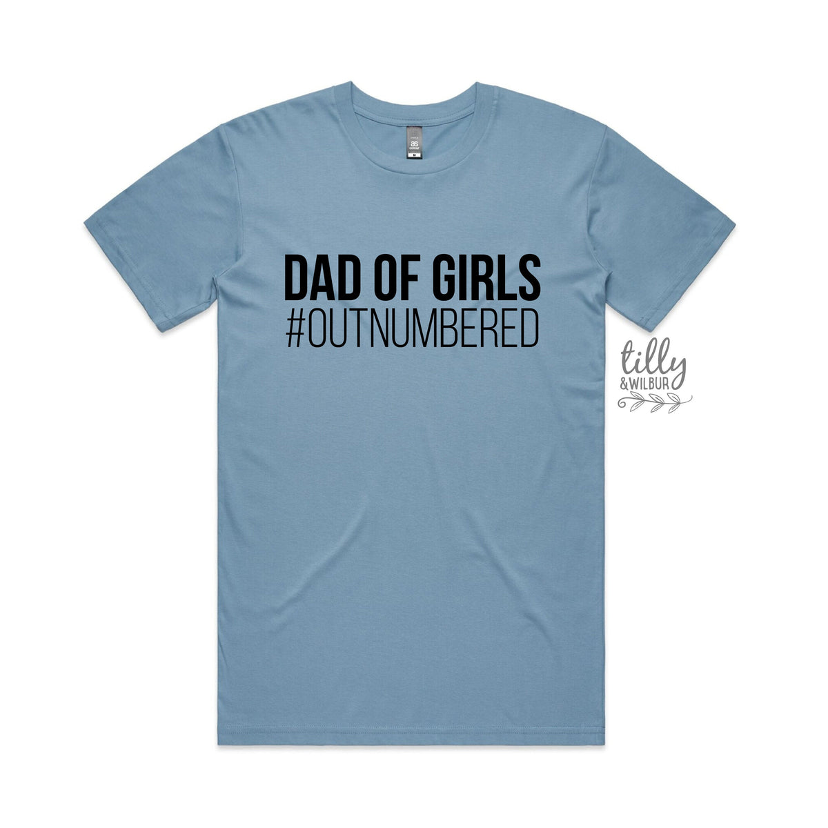 Dad Of Girls #Outnumbered men's t-shirt