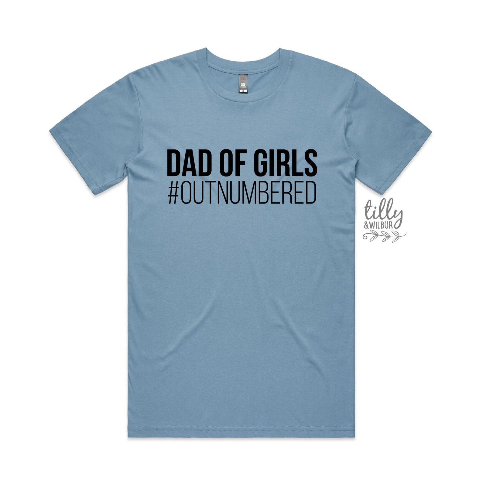 Dad Of Girls #Outnumbered men's t-shirt