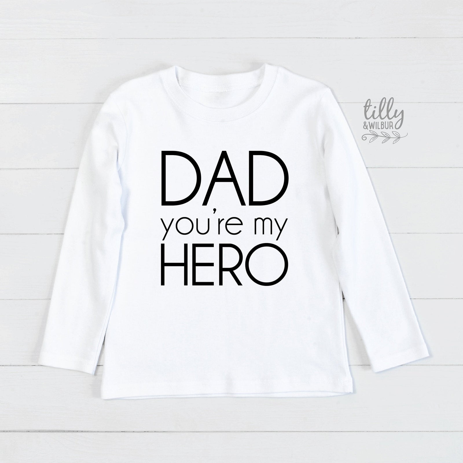 Dad You're My Hero kids' tee