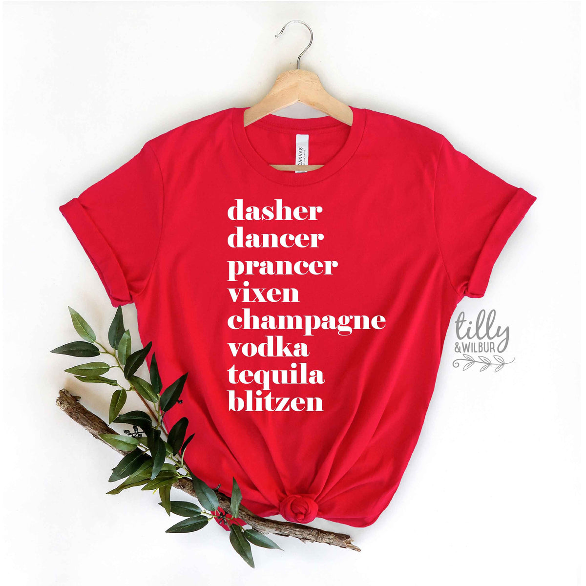 Dasher Dancer Prancer Funny Christmas Drinking (MORE COLOURS &amp; STYLES)