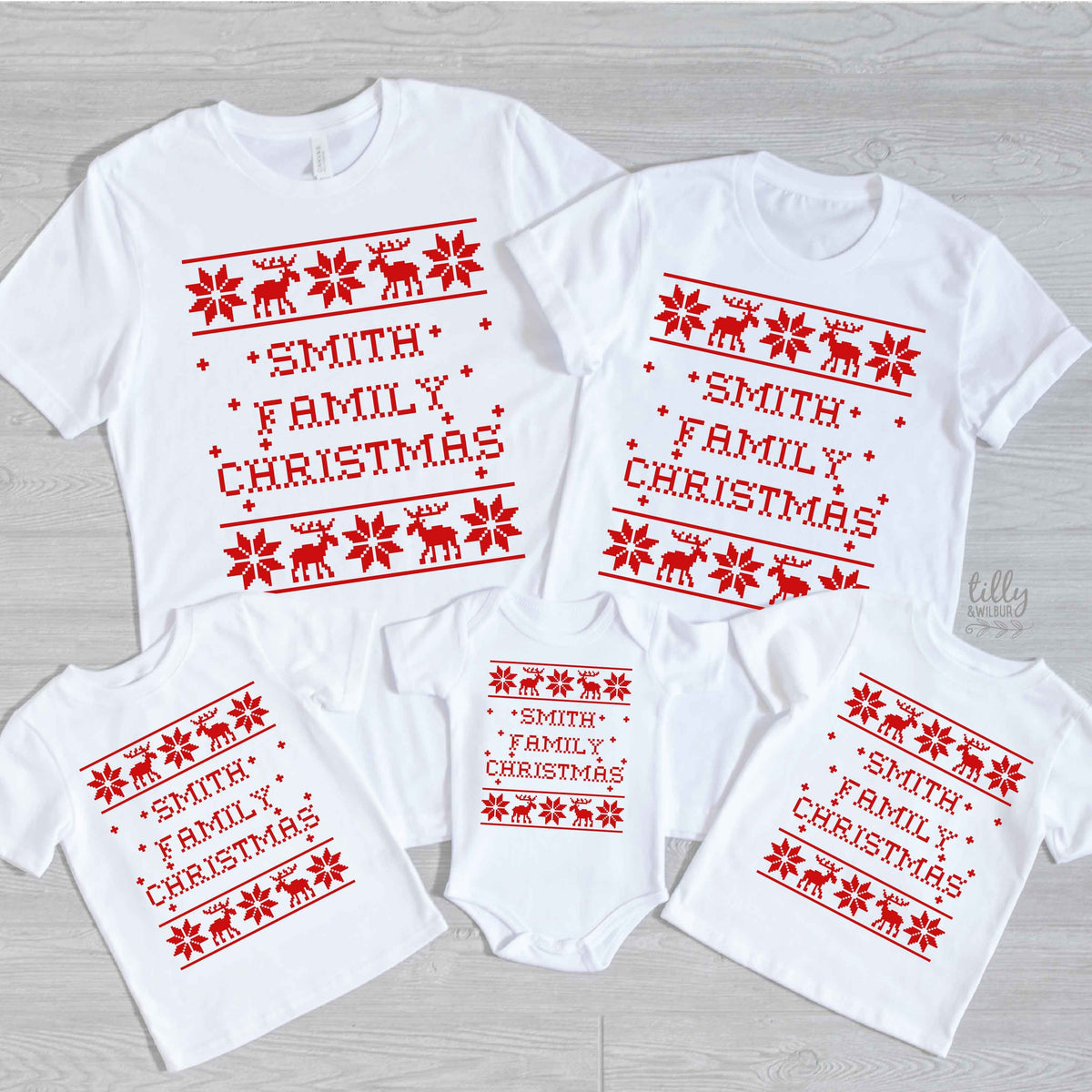 *MORE COLOURS AVAILABLE* Personalised Christmas T-Shirts