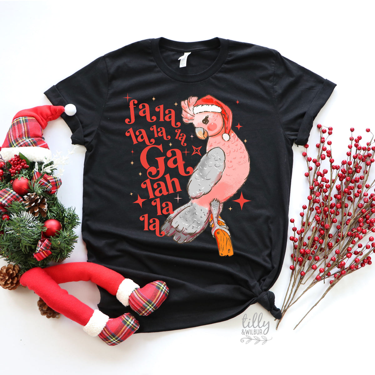 *MORE COLOURS AVAILABLE* Fa La La La Galah Christmas T-Shirt