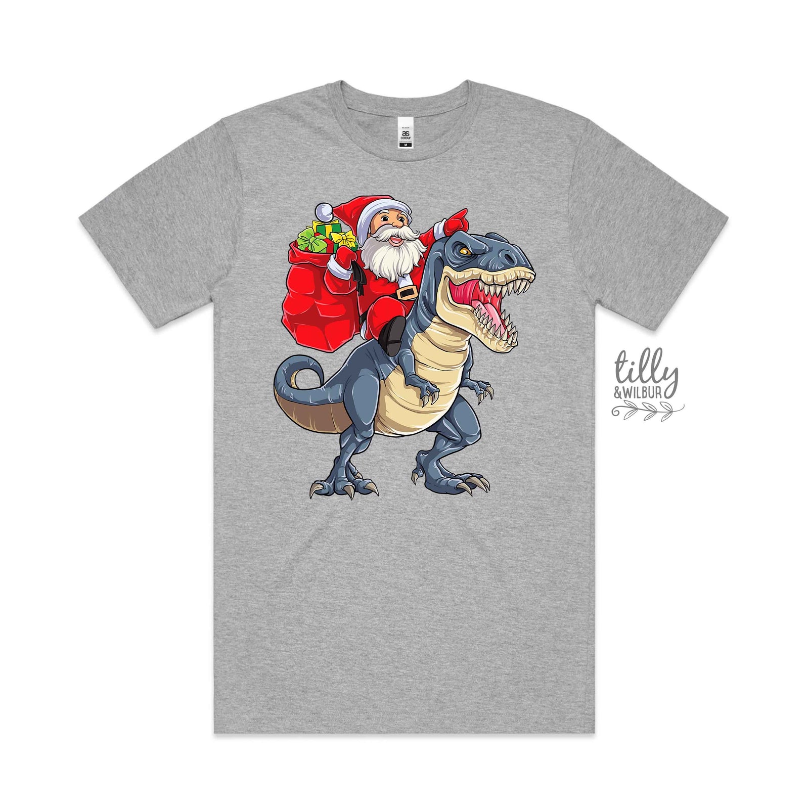 Santa Riding Dino Christmas (MORE COLOURS & STYLES)