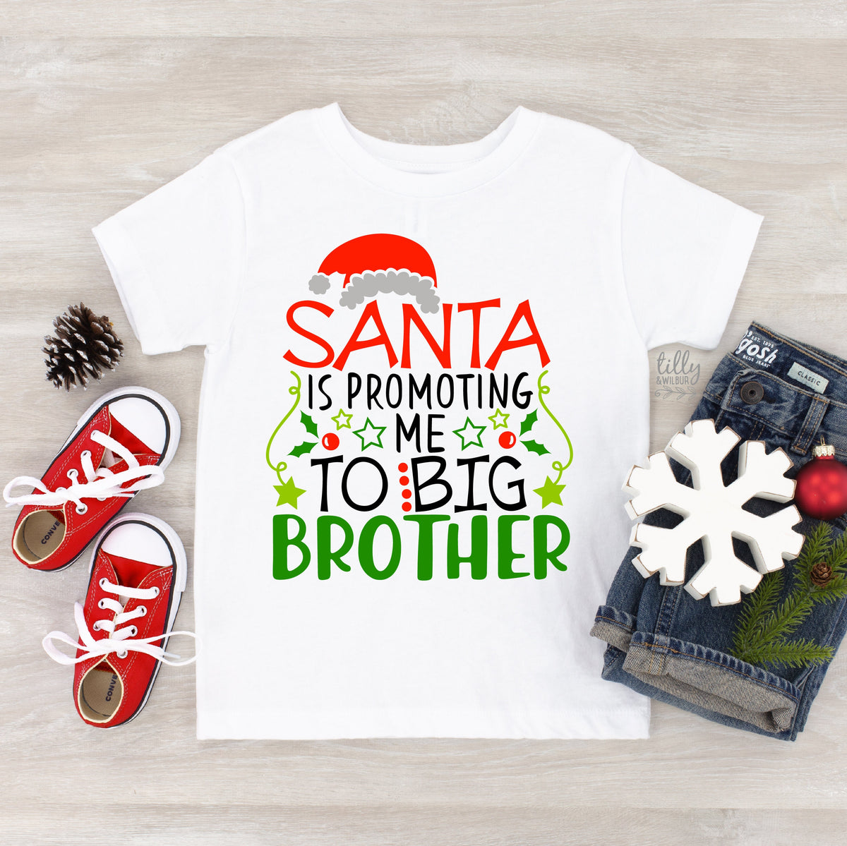 Christmas Big Brother Pregnancy Announcement (MORE COLOURS &amp; STYLES)