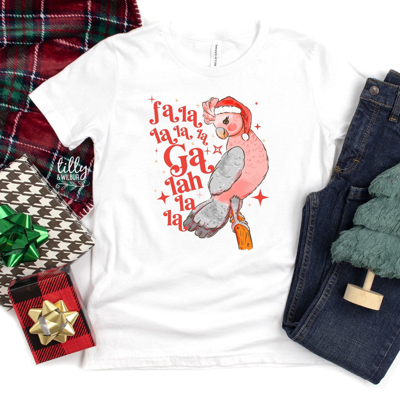 *MORE COLOURS AVAILABLE* Fa La La La Galah Christmas T-Shirt