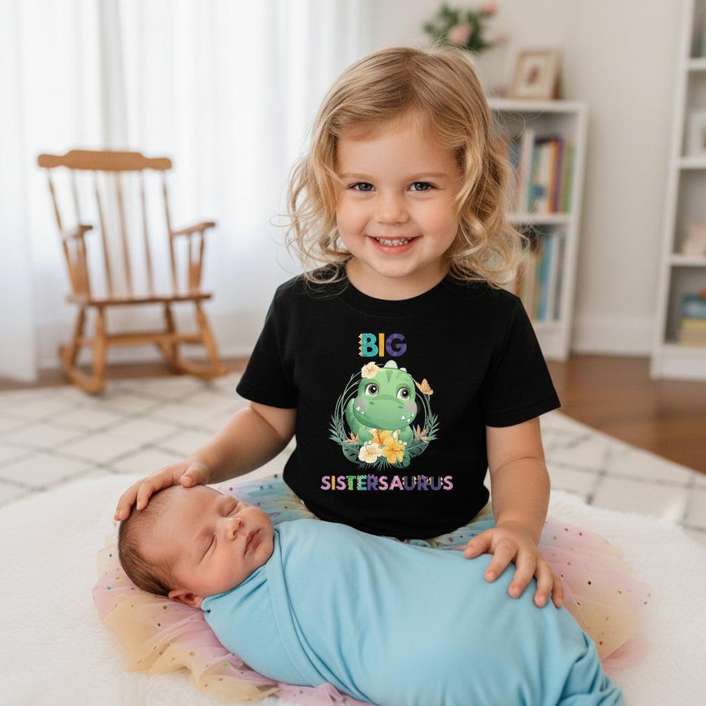 Big Sistersaurus T-Shirt - Big Sister Dinosaur Tee