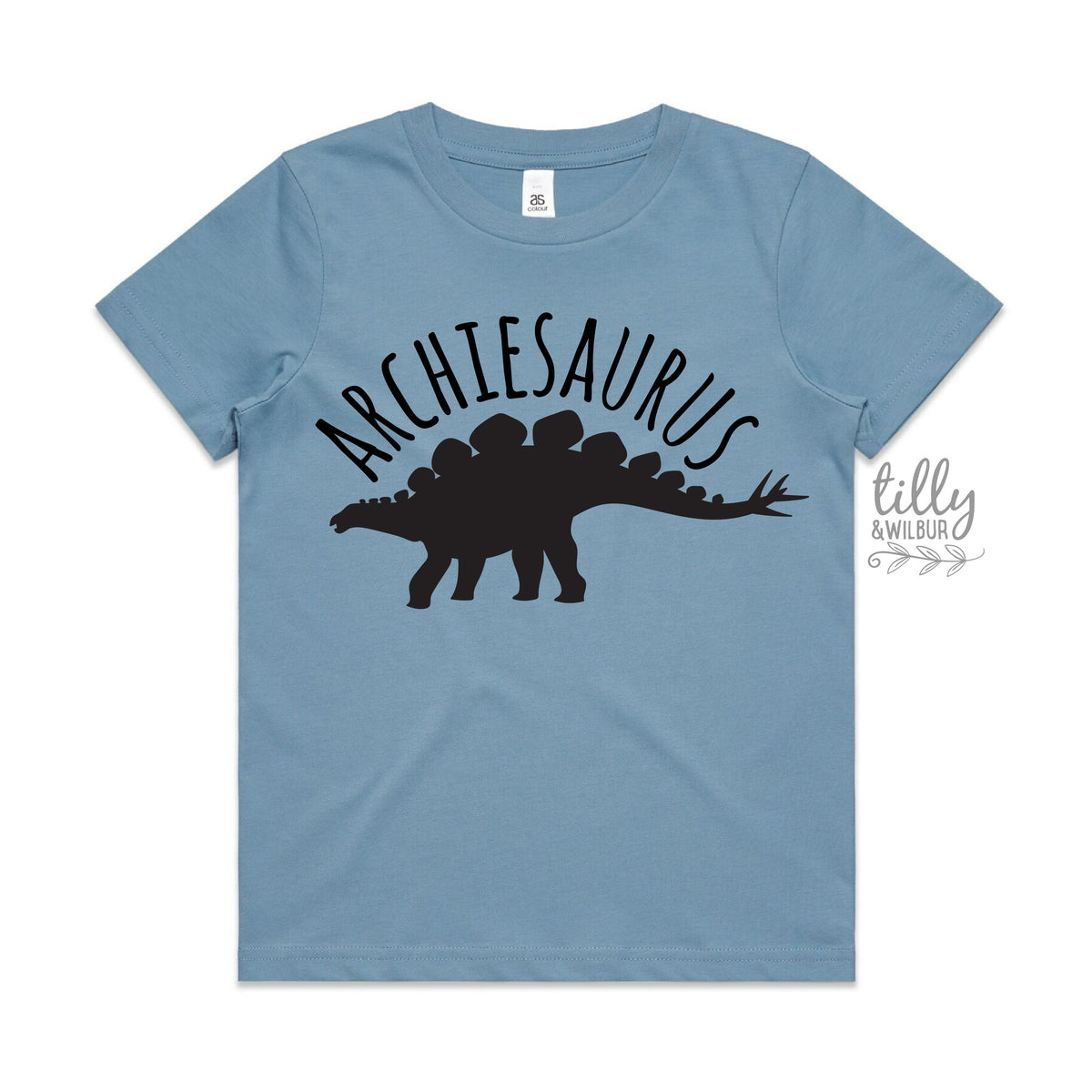 Personalised Dinosaur Kids Shirt | Custom Name Dino T-Shirt | Stegosaurus Kids Tee Australia