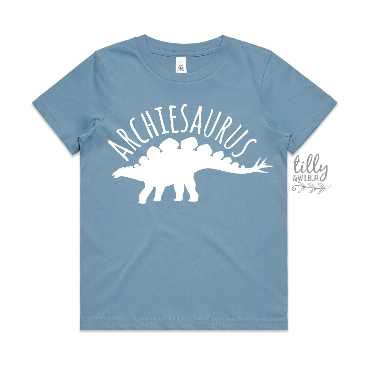 Personalised Dinosaur Kids Shirt | Custom Name Dino T-Shirt | Stegosaurus Kids Tee Australia