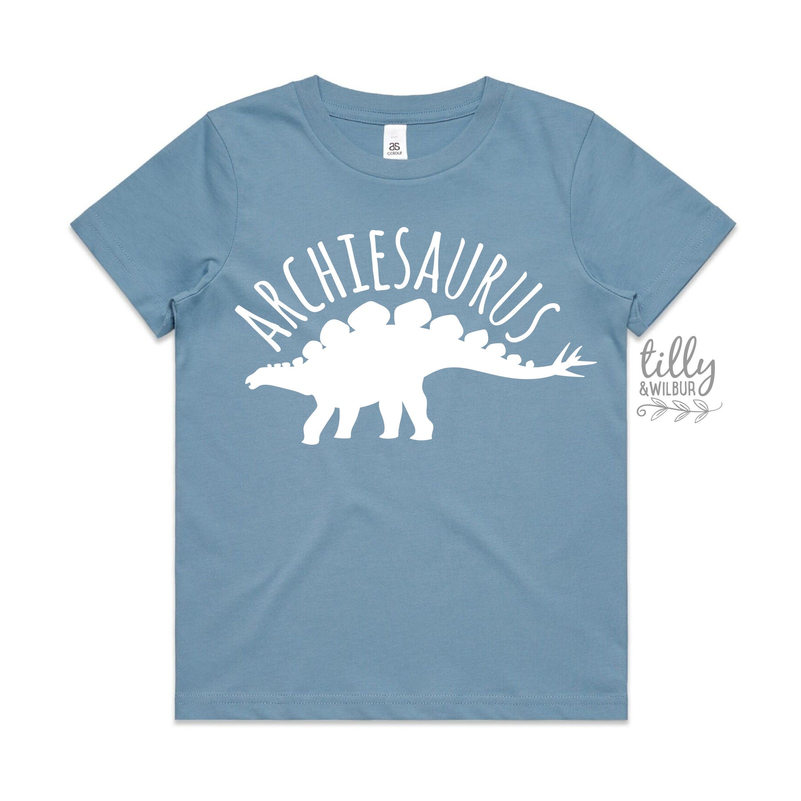 Personalised Dinosaur Kids Shirt | Custom Name Dino T-Shirt | Stegosaurus Kids Tee Australia
