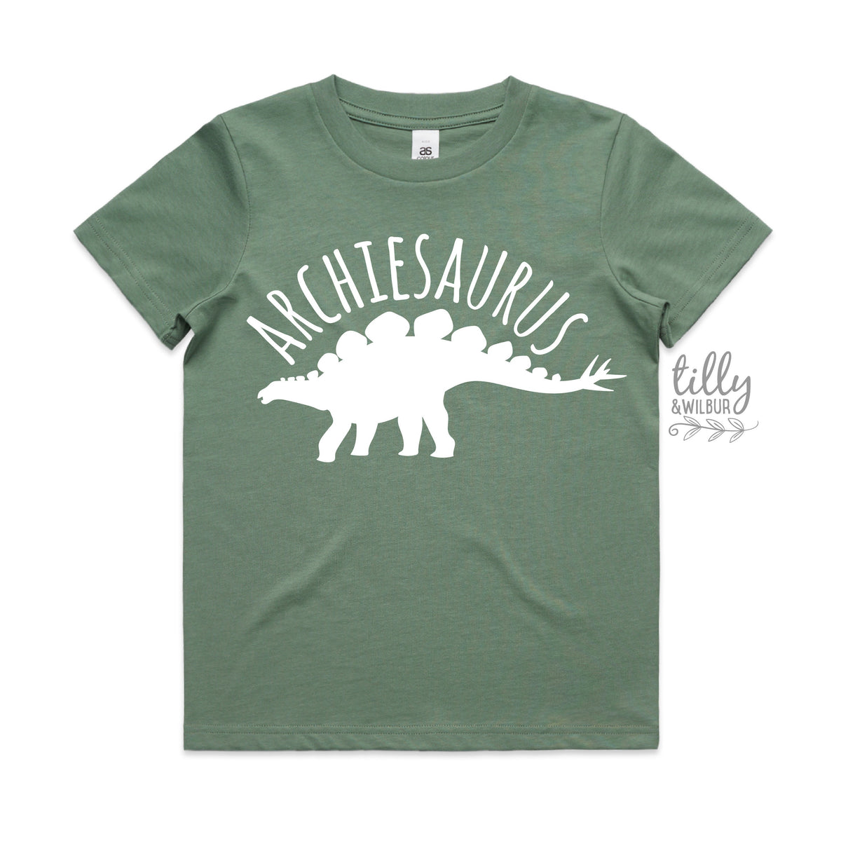 Personalised Dinosaur Kids Shirt | Custom Name Dino T-Shirt | Stegosaurus Kids Tee Australia