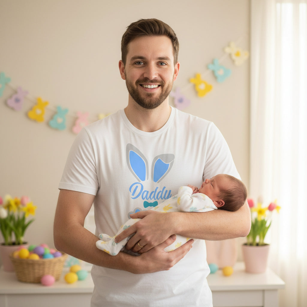 Daddy Easter T-Shirt, 1st Easter As A Daddy, Bunny Ears And Feet, First Easter As A Family, Easter Outfit, Baby's 1st Easter, Easter Gift