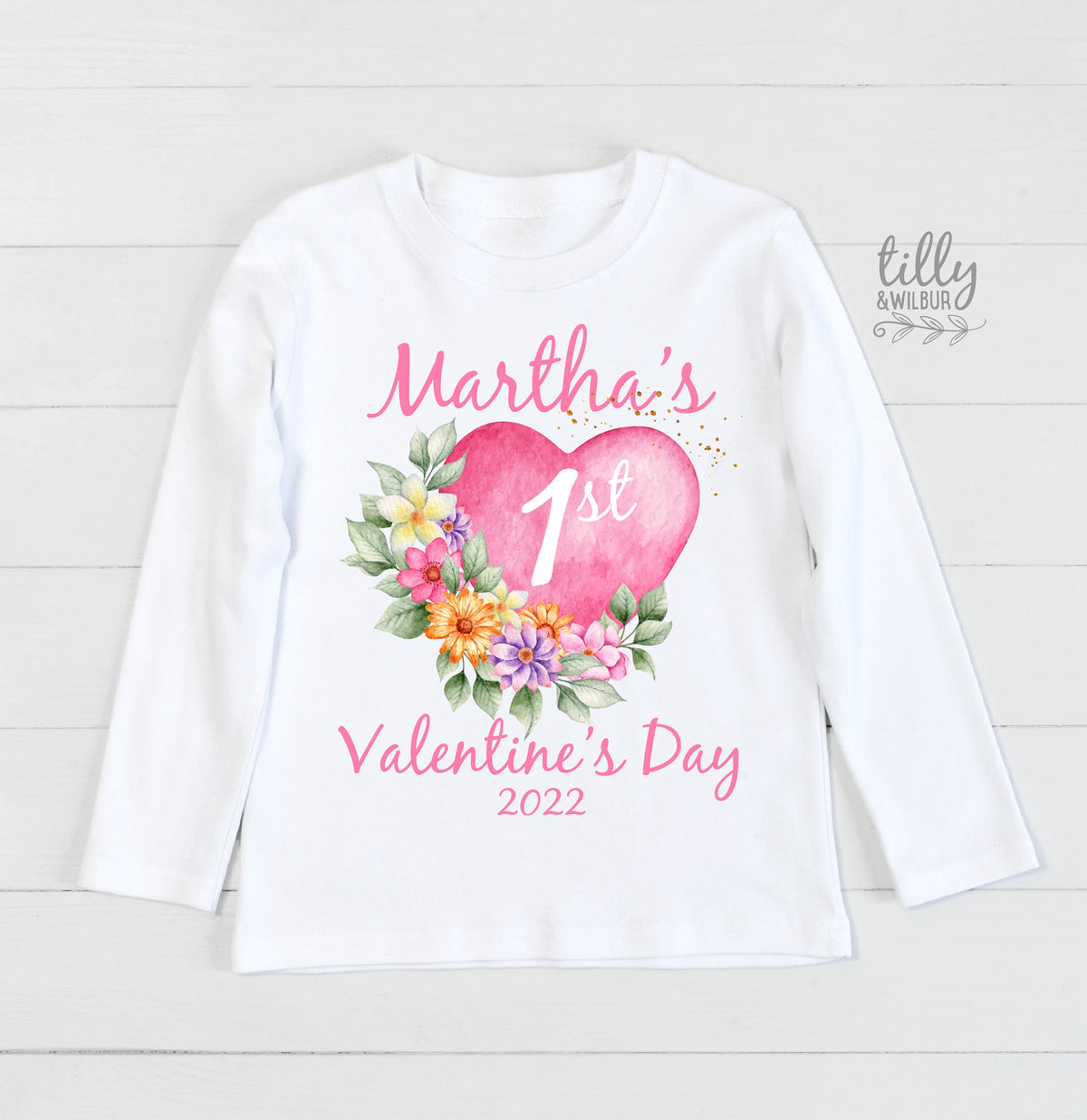 Personalised First Valentine's Day, with name & year!