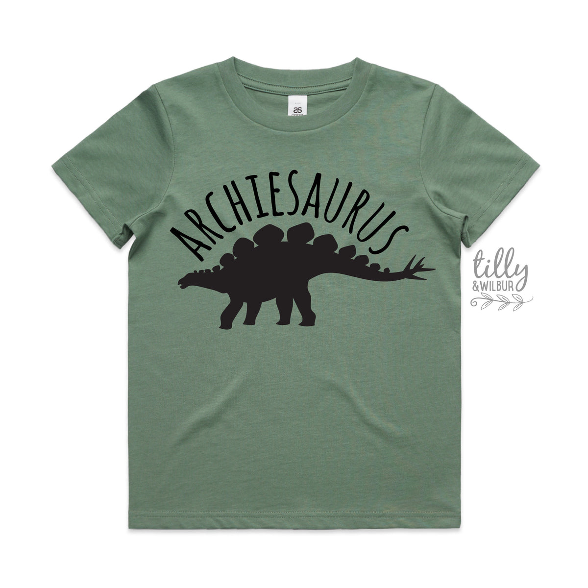 Personalised Dinosaur Kids Shirt | Custom Name Dino T-Shirt | Stegosaurus Kids Tee Australia