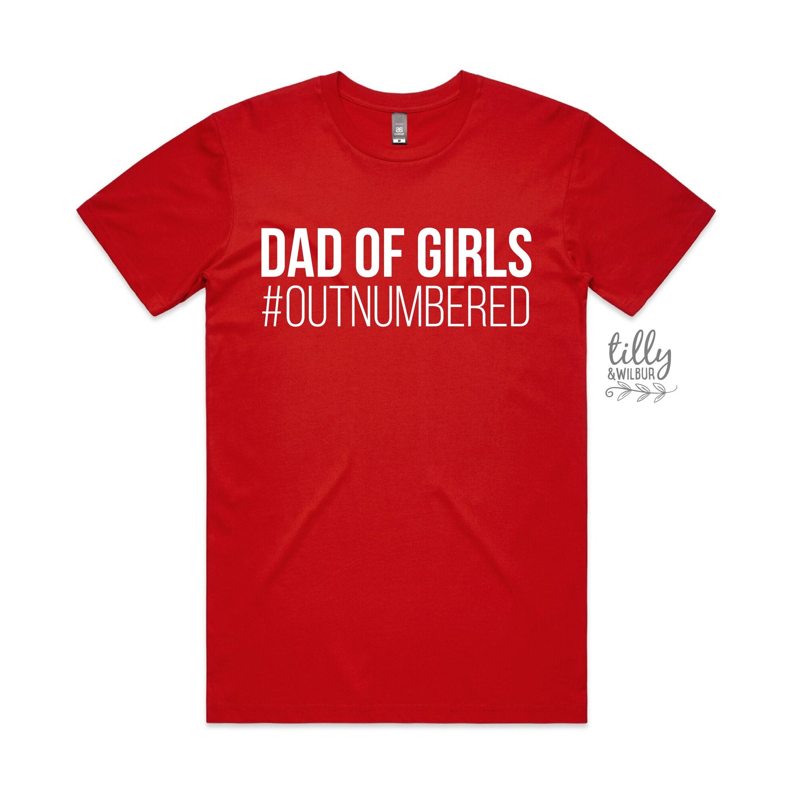 Dad Of Girls #Outnumbered men's t-shirt