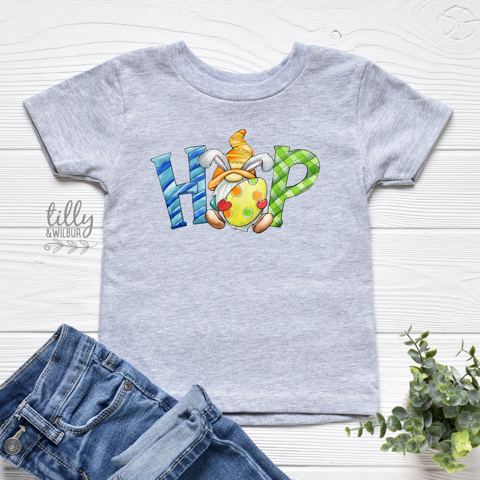 HOP Easter Gnome Shirt | Kids Easter Shirt | Easter Egg Hunt Shirt | Baby Toddler Easter Outfit Australia