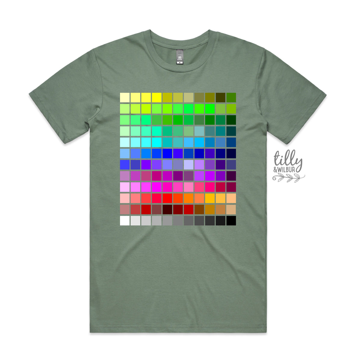 Colour Palette T-Shirt – Artist Designer Colour Swatch Tee