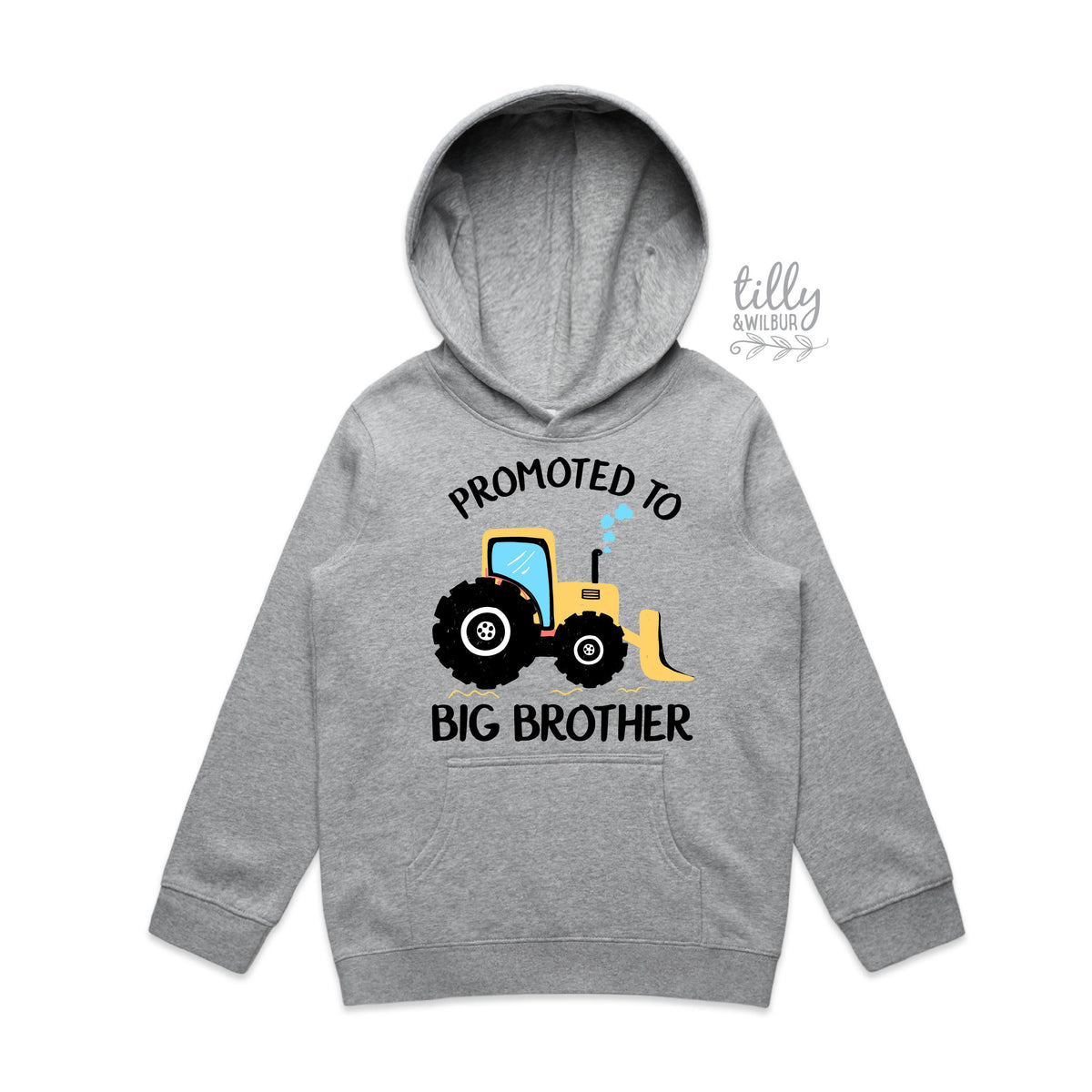 Promoted To Big Brother Hoodie - Tractor Big Brother Tee