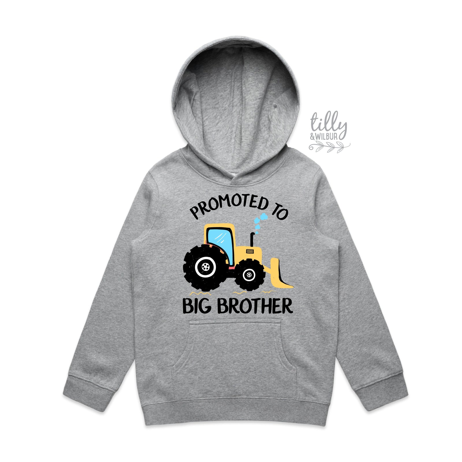 Promoted To Big Brother Hoodie - Tractor Big Brother Tee