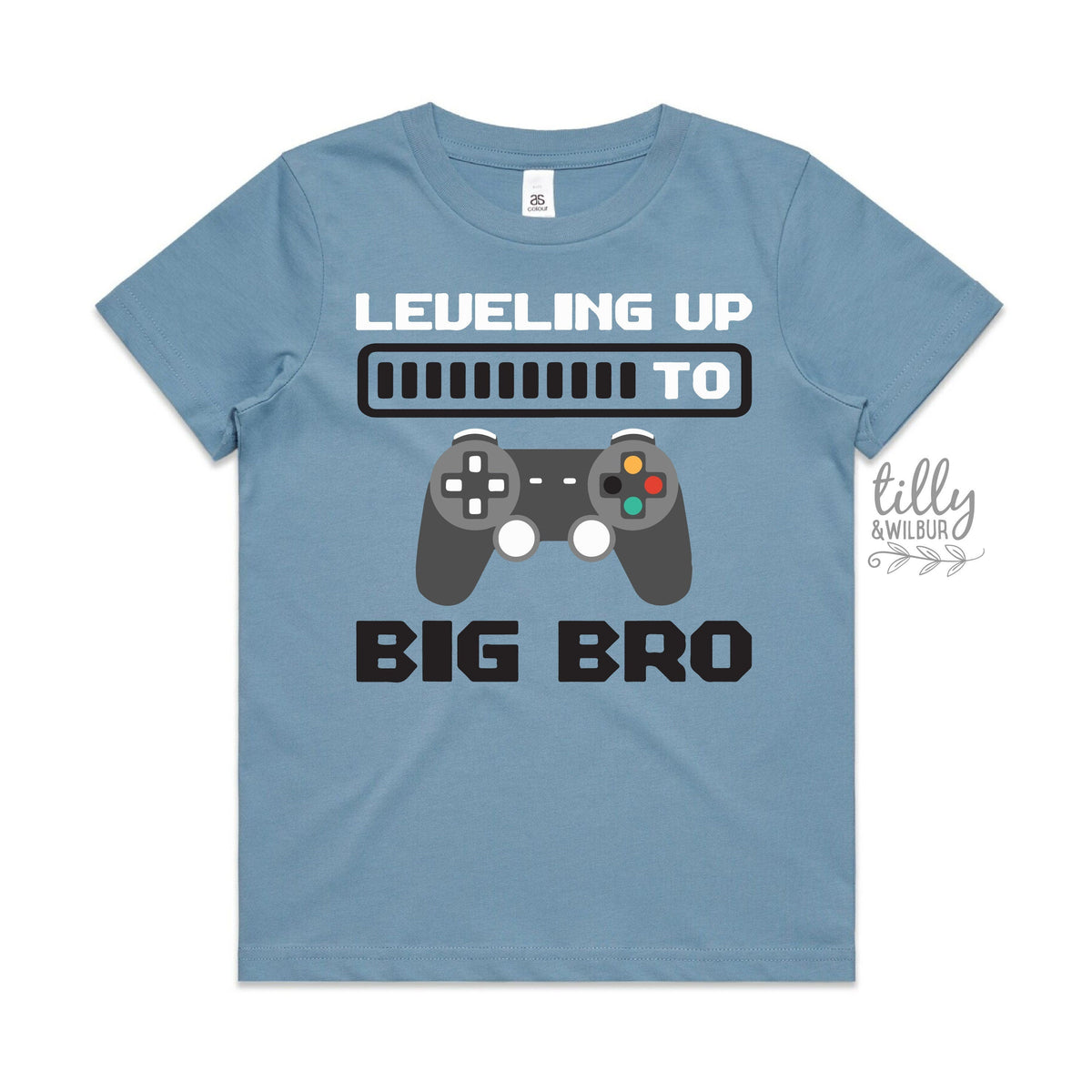 Leveling Up To Big Bro gamer big brother announcement t-shirt by Tilly&Wilbur