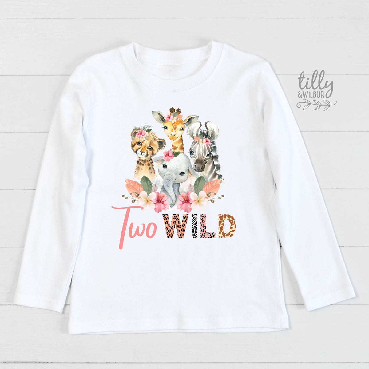 Two Wild Birthday T-Shirt - 2nd Birthday Safari Tee