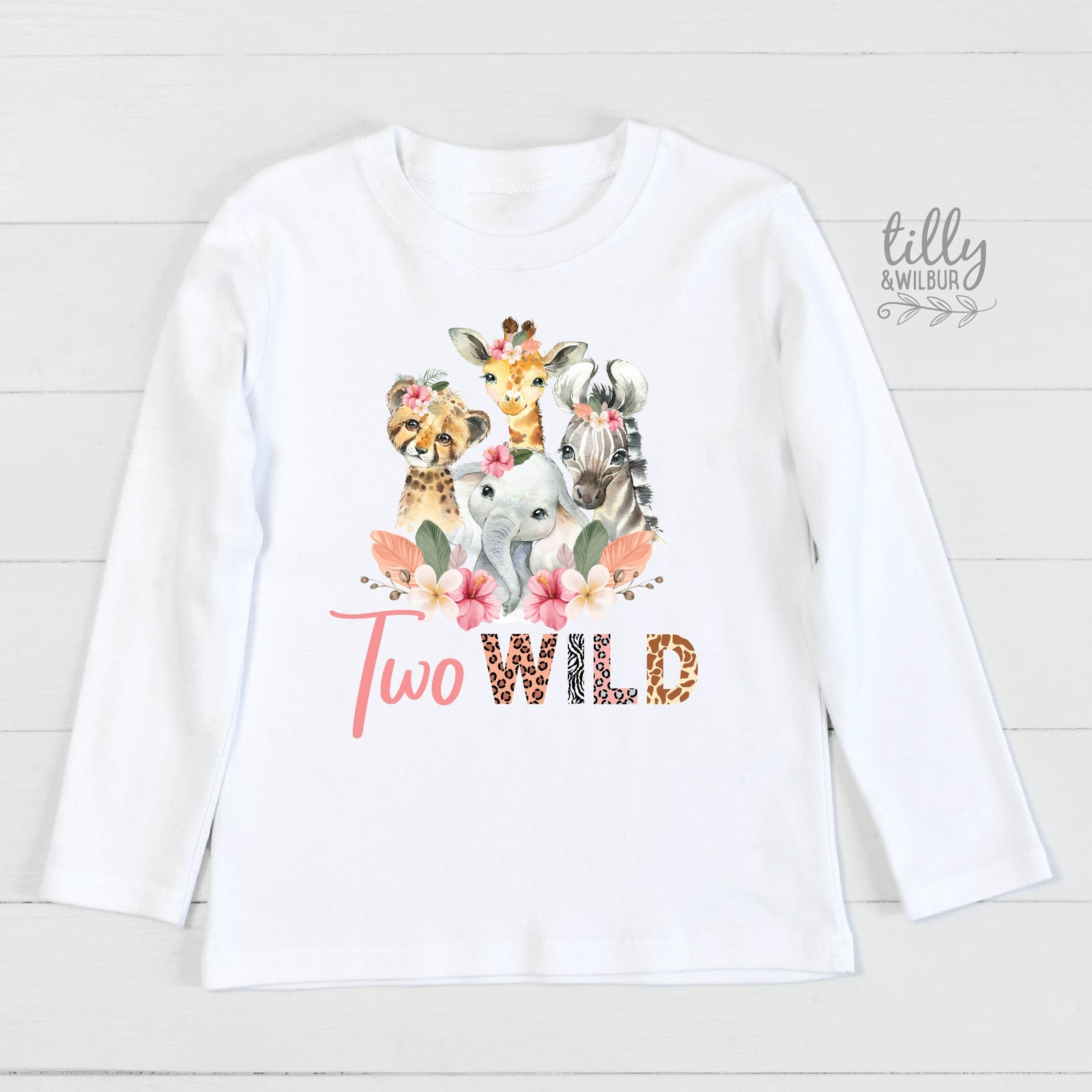 Two Wild Birthday T-Shirt - 2nd Birthday Safari Tee