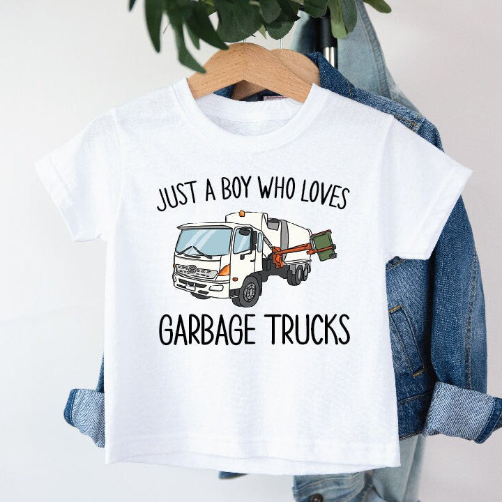Just a Boy Who Loves Garbage Trucks T-Shirt
