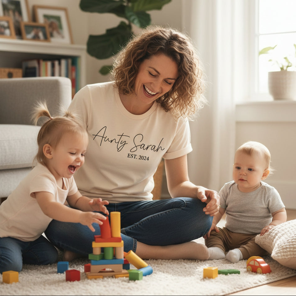 Aunty With Personalised Name & Est Year MORE COLOURS & STYLES