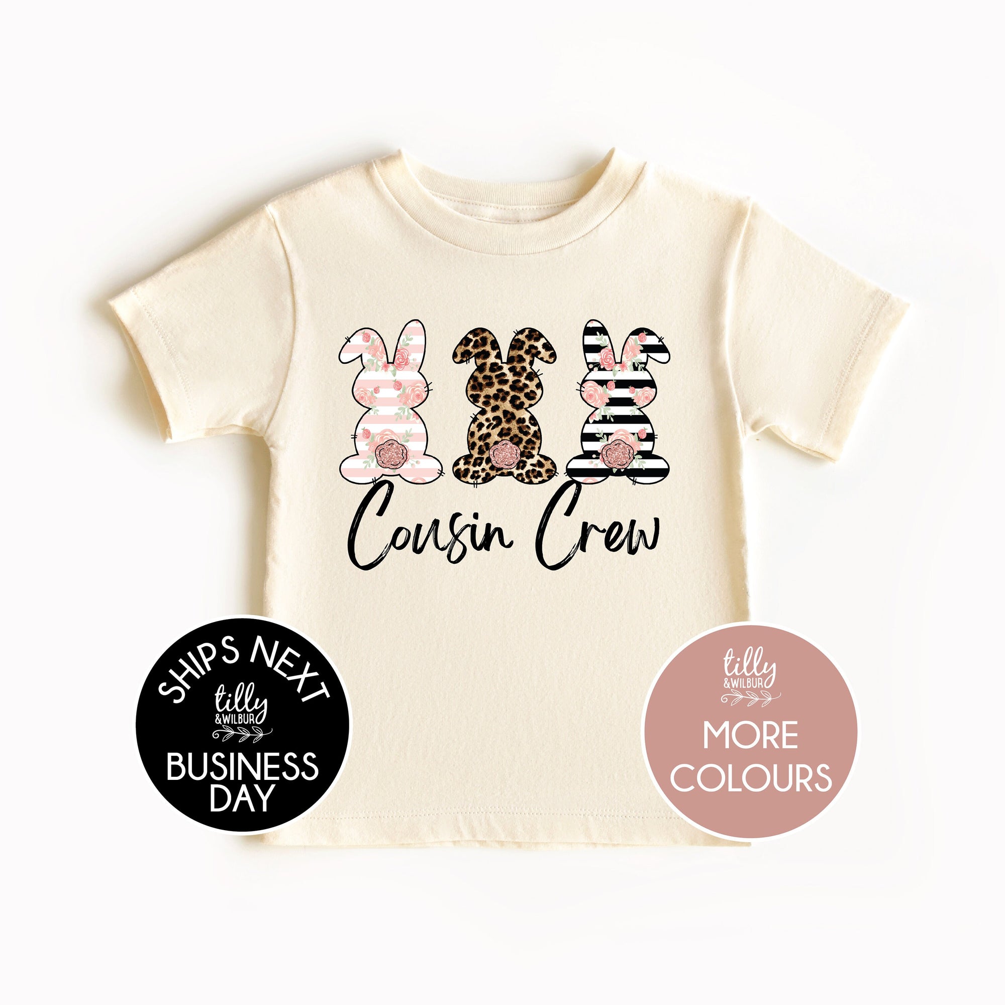 Cousin Crew T-Shirt, Easter T-Shirt, Easter Cousin Crew T-Shirt, Easter Bunny T-Shirt, Leopard Bunny T-Shirt, Cousins Easter Gift