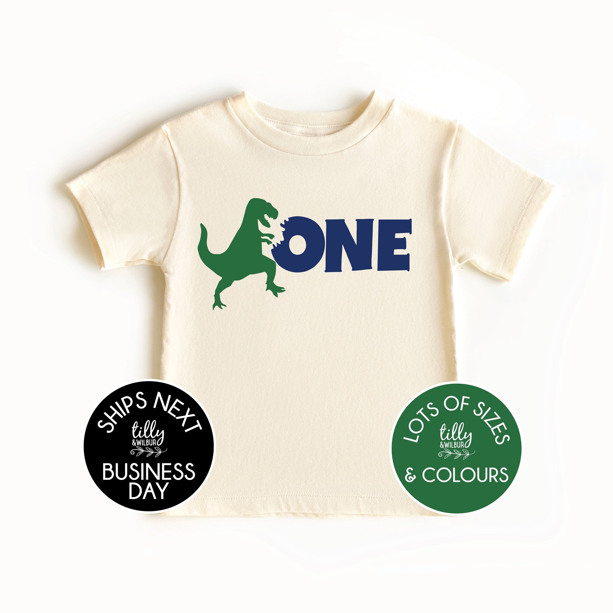 One T-Shirt, 1st Birthday Bodysuit, First Birthday Bodysuit, 1st Birthday Gift, First Birthday Gift, Baby's First Birthday, Dinosaur Theme