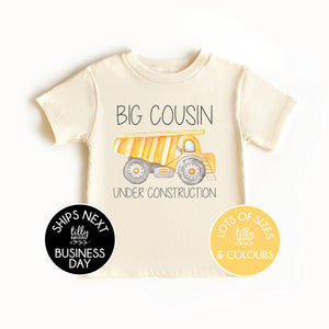 Big Cousin Under Construction T-Shirt, Big Cousin T-Shirt, Promoted To Big Cousin Shirt, I'm Going To Be A Big Cousin T-Shirt, Announcement